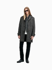 AllSaints Grey/Black Fincher Coat - Image 1 of 1