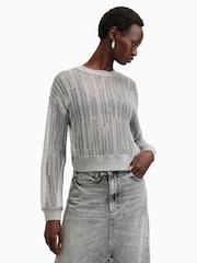 AllSaints Silver Giana Longsleeve Sweater - Image 3 of 8
