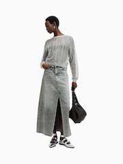 AllSaints Silver Giana Longsleeve Sweater - Image 5 of 8