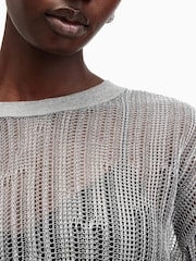 AllSaints Silver Giana Longsleeve Sweater - Image 7 of 8