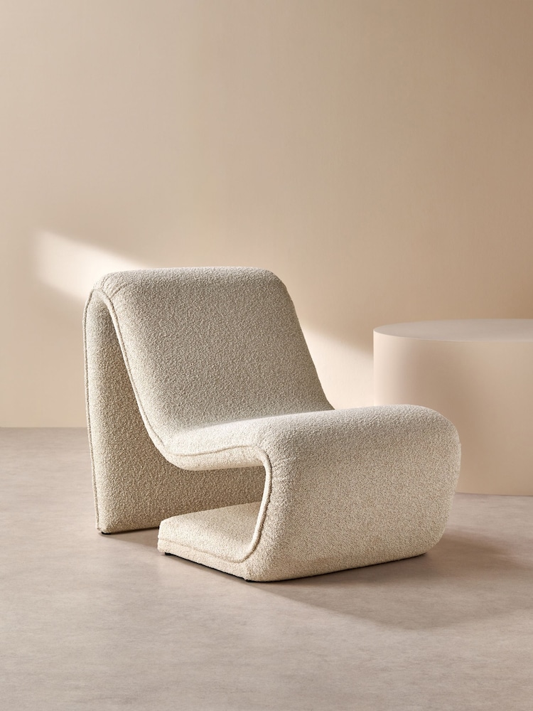 MADE.COM Off White Pax Boucle Wexler Chair - Image 2 of 7