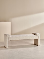 MADE.COM Off White Pax Boucle Brixton Bench - Image 2 of 7