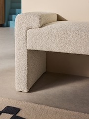 MADE.COM Off White Pax Boucle Brixton Bench - Image 3 of 7
