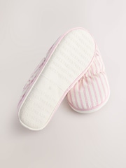 Pink Stripe Textured Nylon Mule Slippers - Image 9 of 9