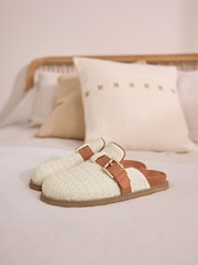 Crudo/tostado - Crochet Buckle Mule Slippers - Imagen 3 de 8