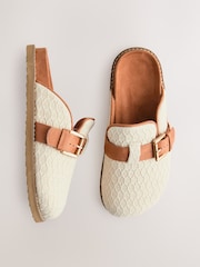 Crudo/tostado - Crochet Buckle Mule Slippers - Imagen 4 de 8