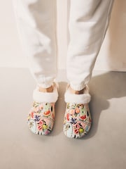 Multi Fruit Faux Fur Lined Clog Slippers - Image 2 of 9