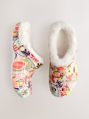 Multi Fruit Faux Fur Lined Clog Slippers - Image 7 of 9