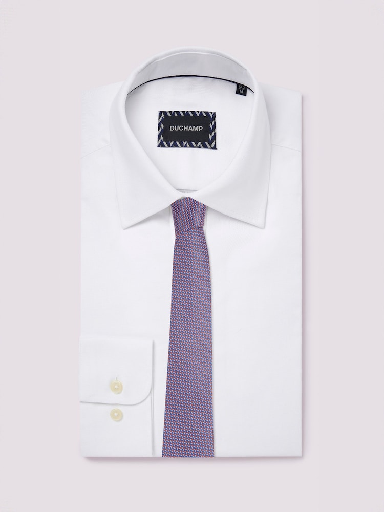 Duchamp White Duchamp Mens Royal 100% Cotton Oxford Shirt - Image 2 of 5