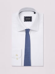 Duchamp White Duchamp Mens Square Dobby White 100% Cotton Shirt - Image 2 of 5