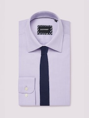 Duchamp Purple Duchamp Mens Royal Twill 100% Cotton Shirt - Image 2 of 5