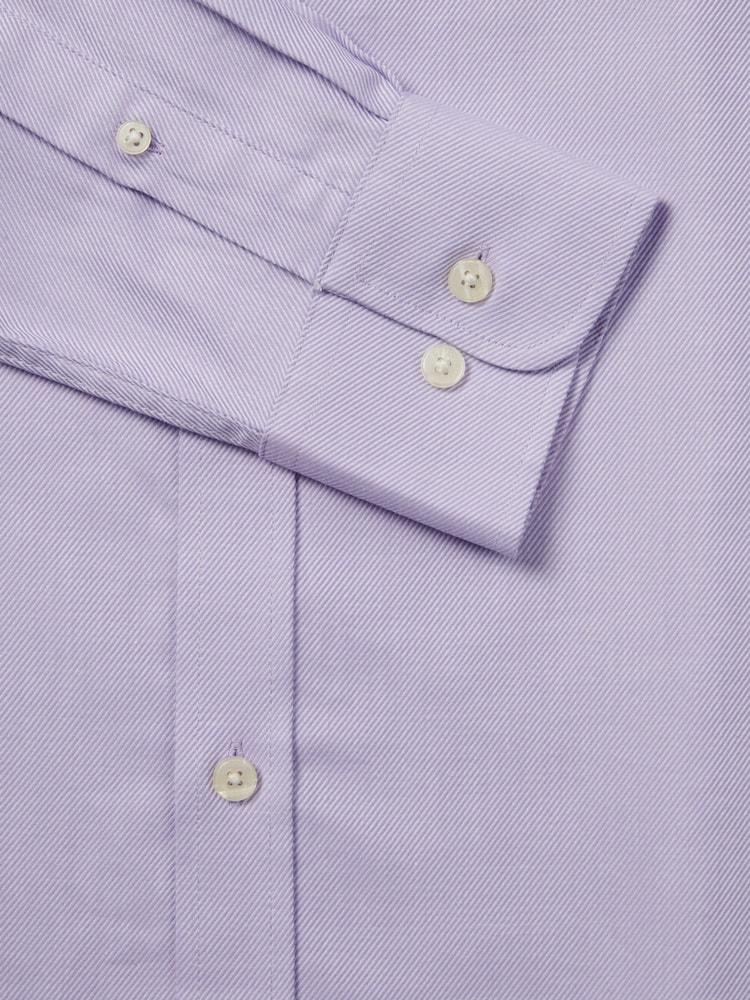 Duchamp Purple Duchamp Mens Royal Twill 100% Cotton Shirt - Image 5 of 5