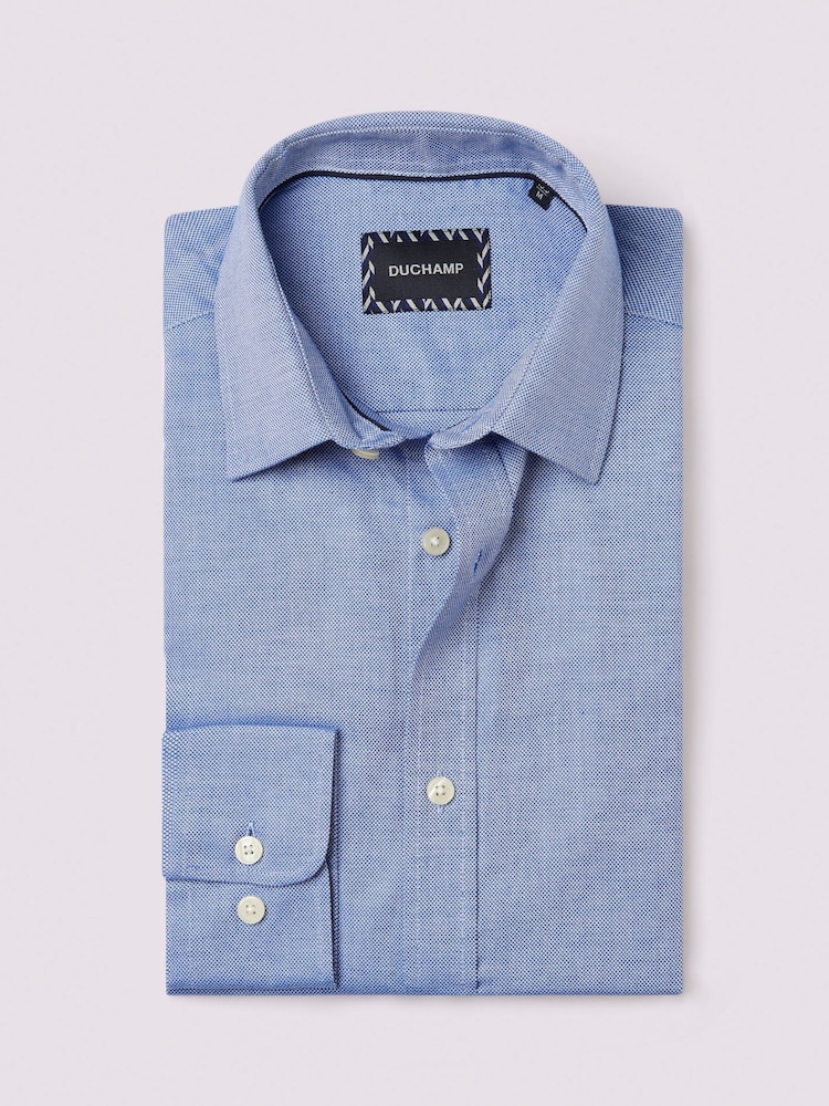Duchamp Blue Duchamp Mens Royal 100% Cotton Oxford Shirt - Image 1 of 5 Duchamp Blue Duchamp Mens Royal 100% Cotton Oxford Shirt - Image 1 of 5