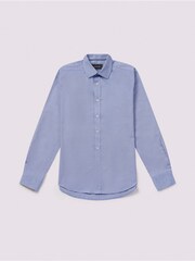 Duchamp Blue Duchamp Mens Royal 100% Cotton Oxford Shirt - Image 4 of 5