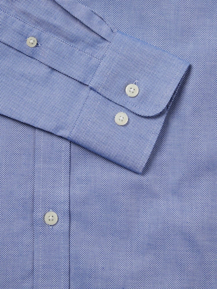 Duchamp Blue Duchamp Mens Royal 100% Cotton Oxford Shirt - Image 5 of 5