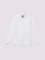 Duchamp White Duchamp Mens Royal Twill 100% Cotton Shirt - Image 4 of 5