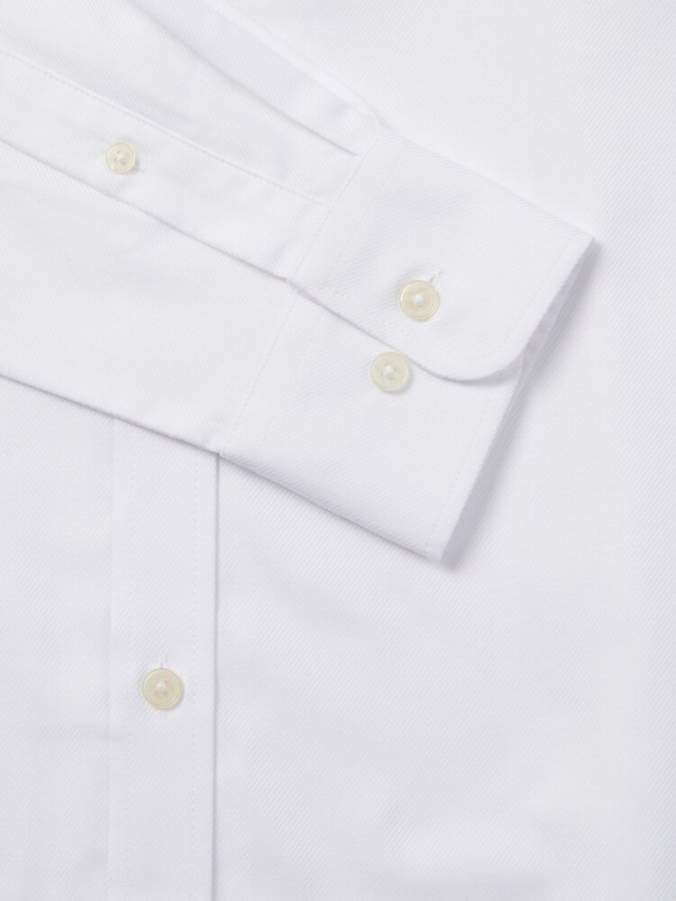 Duchamp White Duchamp Mens Royal Twill 100% Cotton Shirt - Image 5 of 5