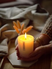 Aery Lilac Positive Energy Scented Candle Pink Grapefruit And Mint - Image 2 of 4