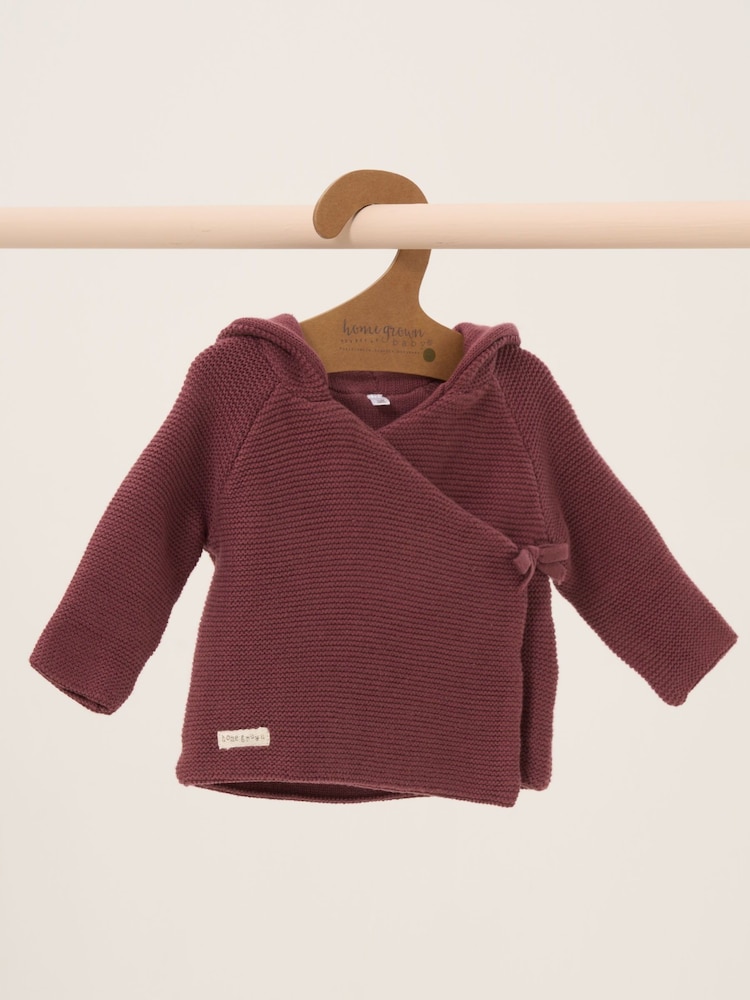 Homegrown 100% Cotton Double Knit Wrap Hooded Cardigan - Image 1 of 3