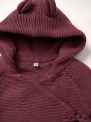 Homegrown 100% Cotton Double Knit Wrap Hooded Cardigan - Image 3 of 3
