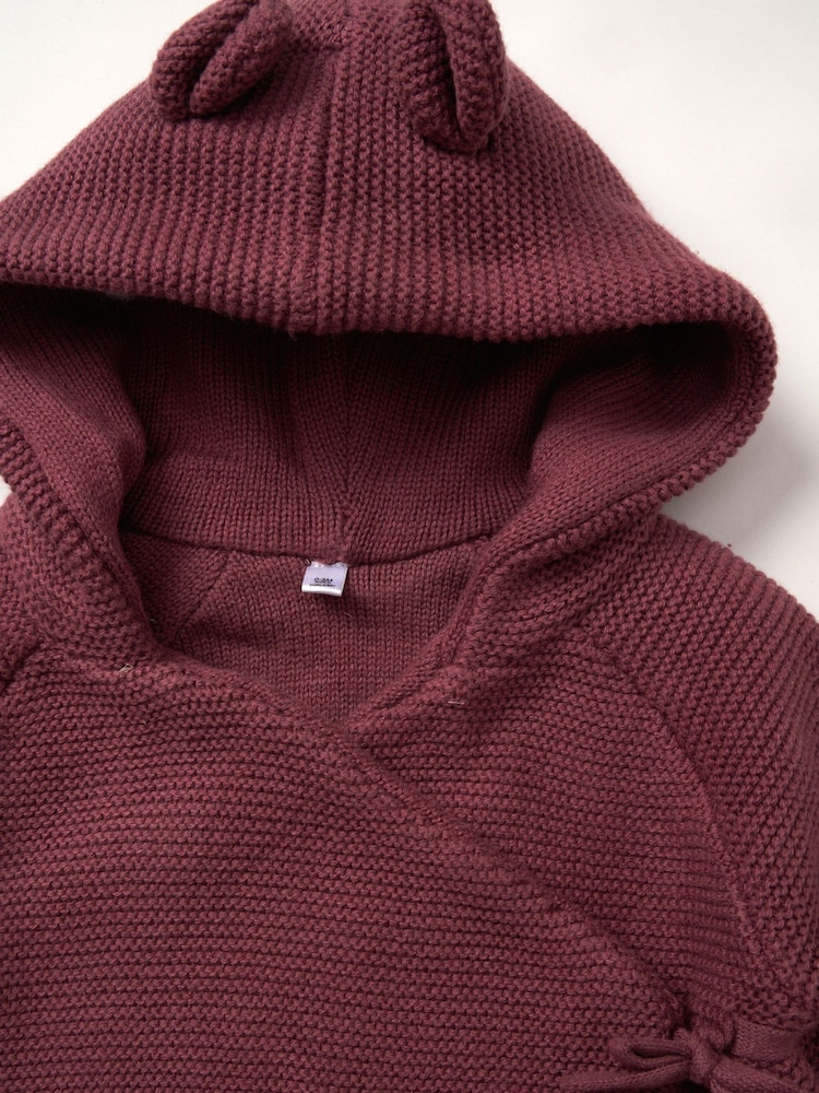 Homegrown 100% Cotton Double Knit Wrap Hooded Cardigan - Image 3 of 3