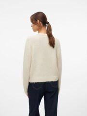 VERO MODA Cream Round Neck Button Up Cardigan - Image 4 of 7