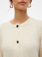 VERO MODA Cream Round Neck Button Up Cardigan - Image 5 of 7