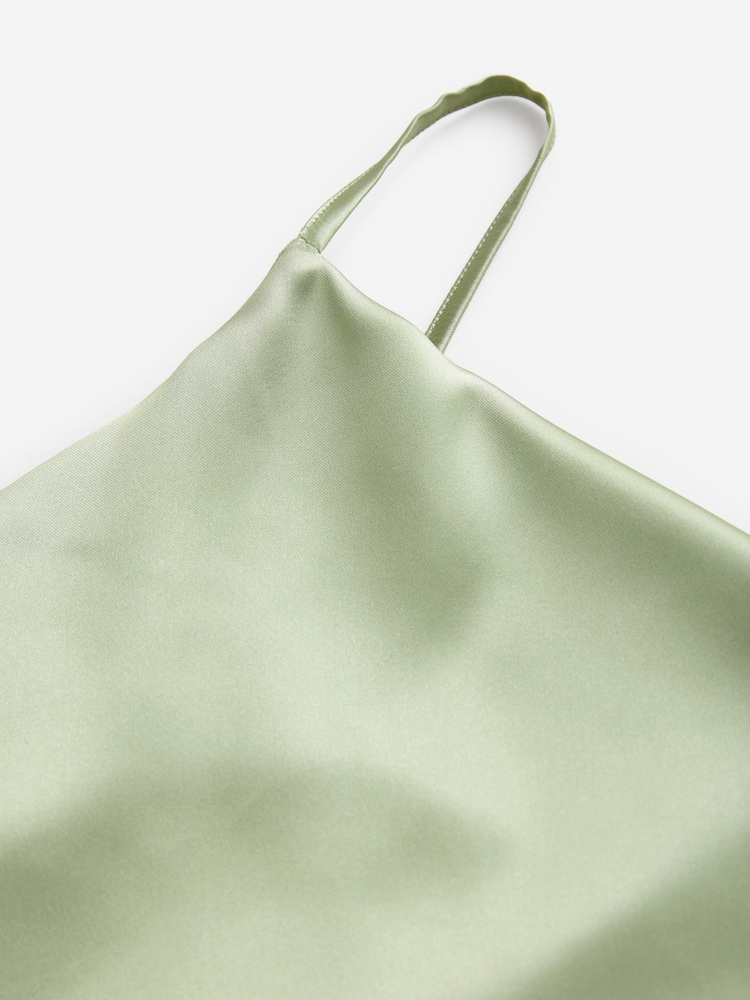 Buy Sage Green Satin Cowl Neck Wedding Guest Bridesmaid Maxi Dress from Next France Buy Sage Green Satin Cowl Neck Wedding Guest Bridesmaid Maxi Dress from Next France