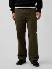 Gap Khaki Green Heavyweight Twill Baggy Chinos - Image 1 of 6