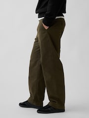 Gap Khaki Green Heavyweight Twill Baggy Chinos - Image 3 of 6
