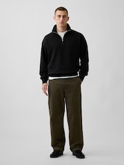 Gap Khaki Green Heavyweight Twill Baggy Chinos - Image 4 of 6