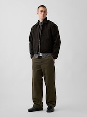 Gap Khaki Green Heavyweight Twill Baggy Chinos - Image 5 of 6