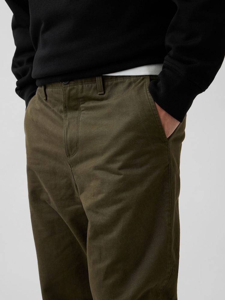 Gap Khaki Green Heavyweight Twill Baggy Chinos - Image 6 of 6 Gap Khaki Green Heavyweight Twill Baggy Chinos - Image 6 of 6