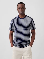 Gap Navy EverydaySoft Stripe Crew Neck T-Shirt - Image 1 of 5