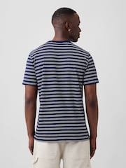 Gap Navy EverydaySoft Stripe Crew Neck T-Shirt - Image 2 of 5