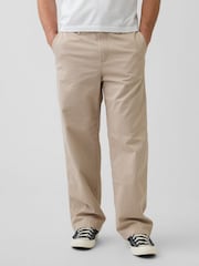 Gap Beige Heavyweight Twill Baggy Chinos - Image 1 of 6