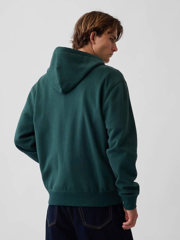 Gap Green/Blue Vintage Soft Arch Logo Zip Hoodie - Image 2 of 4