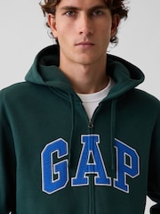 Gap Green/Blue Vintage Soft Arch Logo Zip Hoodie - Image 4 of 4