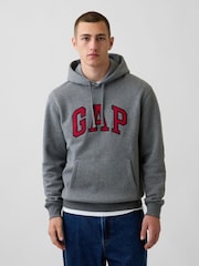 Gap Grey/Red VintageSoft Arch Logo Hoodie - Image 1 of 4