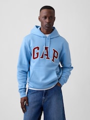 Gap Blue/Burgundy VintageSoft Arch Logo Hoodie - Image 1 of 4