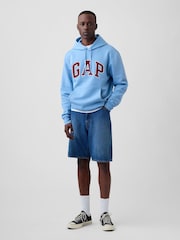 Gap Blue/Burgundy VintageSoft Arch Logo Hoodie - Image 3 of 4