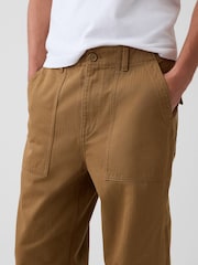 Gap Brown Herringbone '90s Loose Trousers - Image 6 of 6