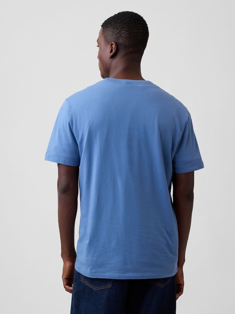 Albastru - Tricou cu mânecă scurtă și logo arc Gap - Imaginea 2 din 4