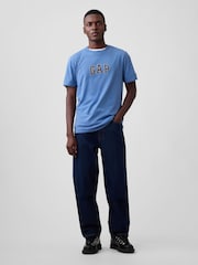 Albastru - Tricou cu mânecă scurtă și logo arc Gap - Imaginea 3 din 4