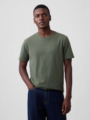 Verde - Gap Everyday Soft Mini Logo Short Sleeve T-Shirt - Imaginea 1 din 4