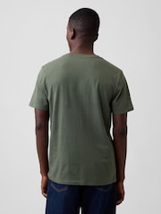 Verde - Gap Everyday Soft Mini Logo Short Sleeve T-Shirt - Imaginea 2 din 4