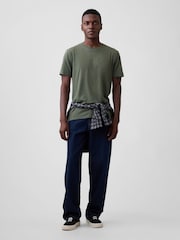 Verde - Gap Everyday Soft Mini Logo Short Sleeve T-Shirt - Imaginea 3 din 4