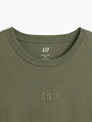 Verde - Gap Everyday Soft Mini Logo Short Sleeve T-Shirt - Imaginea 4 din 4
