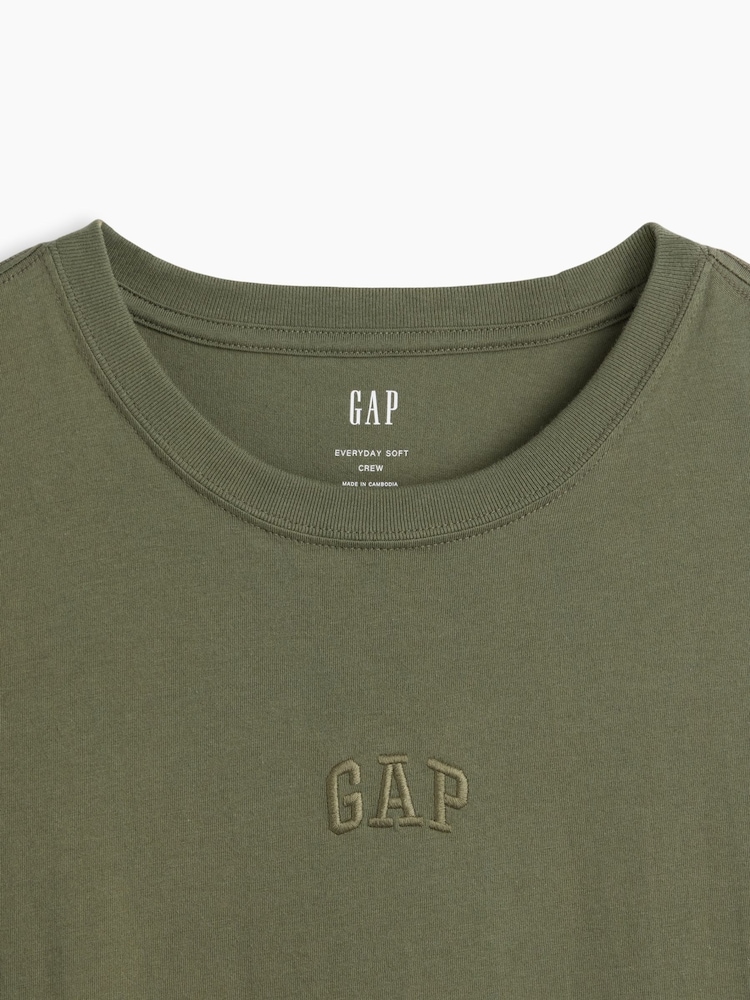 Verde - Gap Everyday Soft Mini Logo Short Sleeve T-Shirt - Imaginea 4 din 4