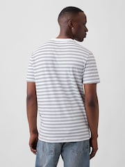 Gap White/Black EverydaySoft Stripe Crew Neck T-Shirt - Image 2 of 5